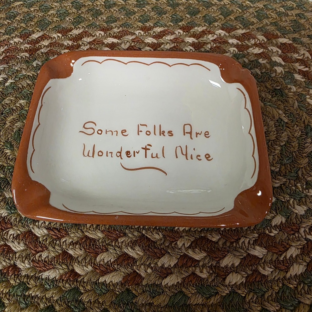 Watcombe Trinket Small Dish Tray Terracotta Orange Some Folks Are Wonderful Nice